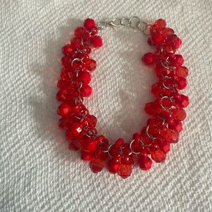 Elegant Red Beaded Bracelet
